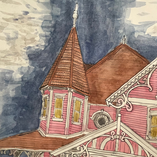 Coraline Other Mothers Pink palace Original. 11.7 x 16.5 inch