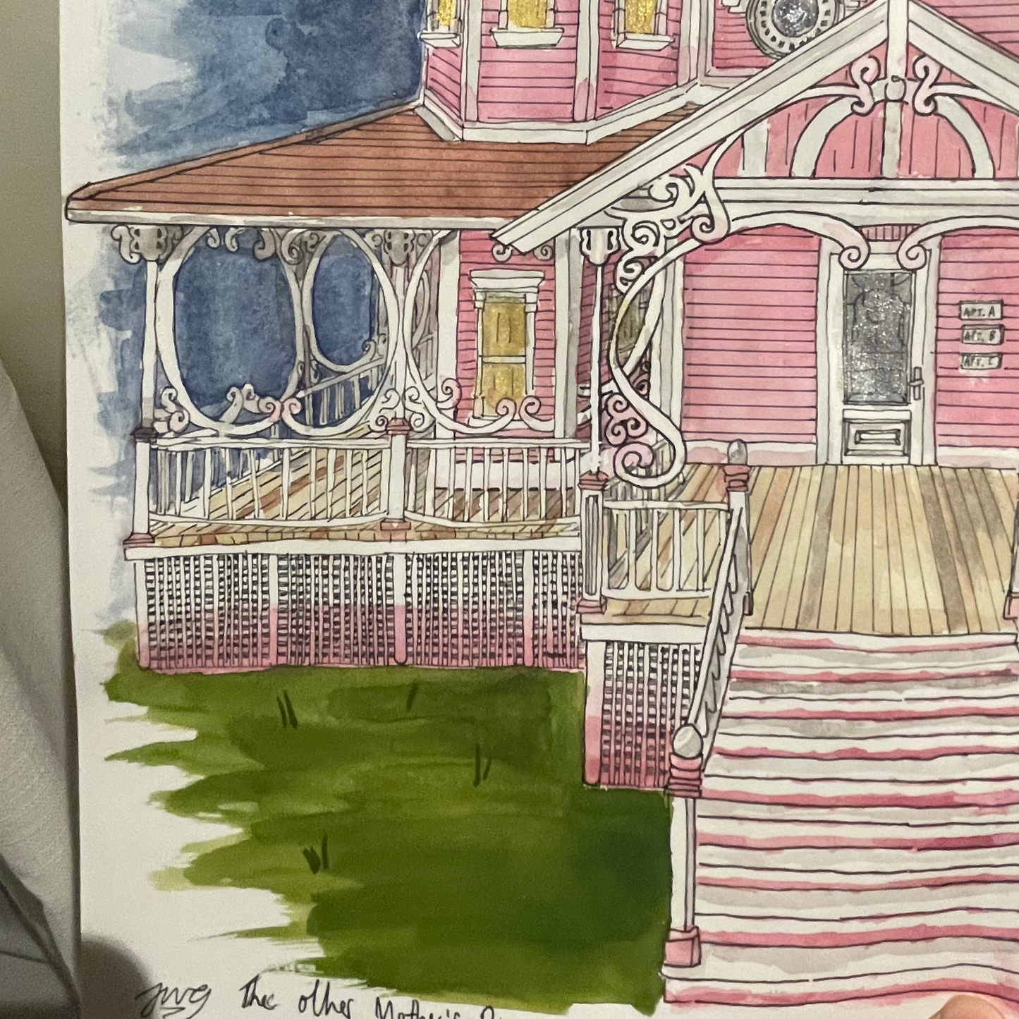 Coraline Other Mothers Pink palace Original. 11.7 x 16.5 inch