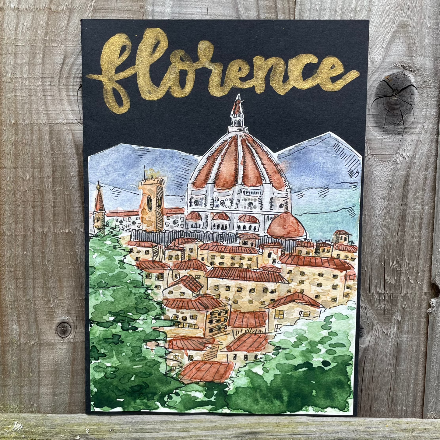 Florence Italy Print, 5.8 x 8.3 in