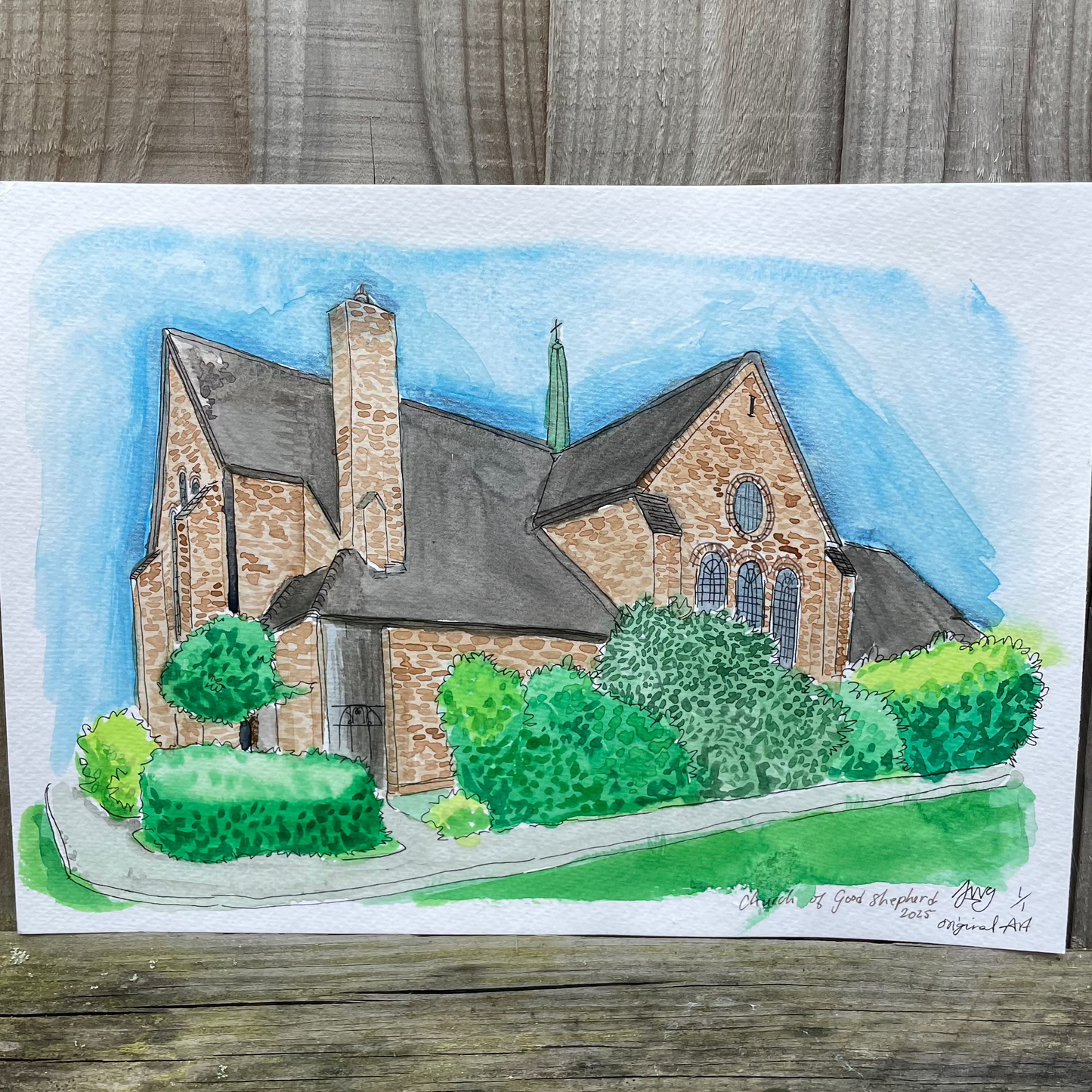 Church of the Good shepherd Original 1/2, 8.3 x 11.7 in