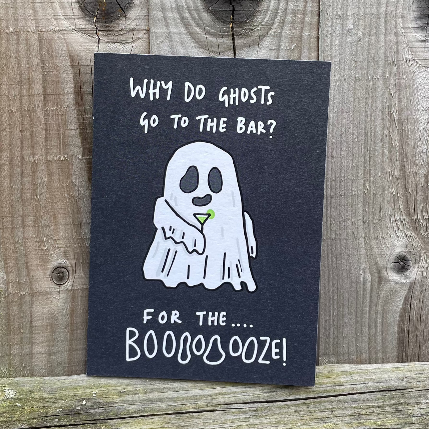 Halloween ghost Pun Card, 5.8 x 8.3 in