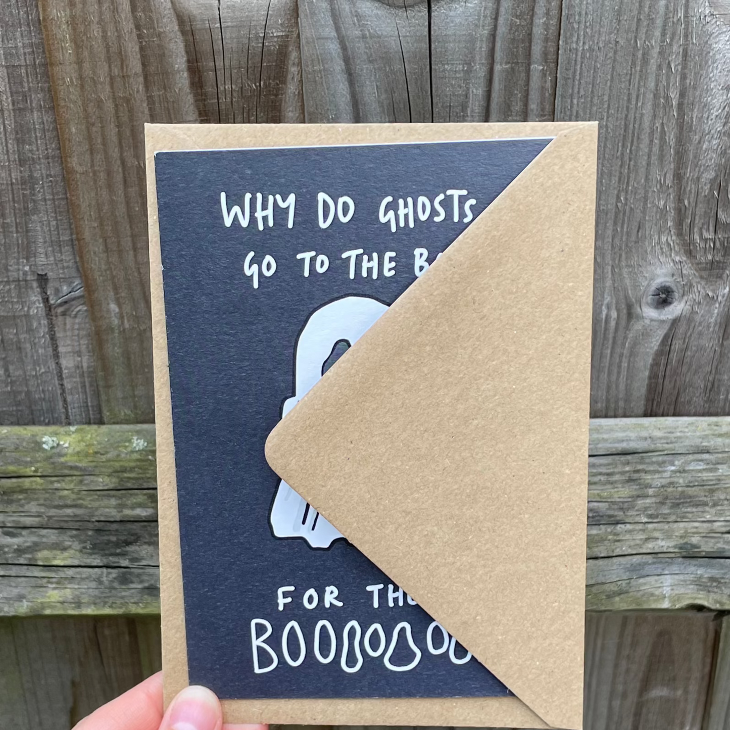 Halloween ghost Pun Card, 5.8 x 8.3 in