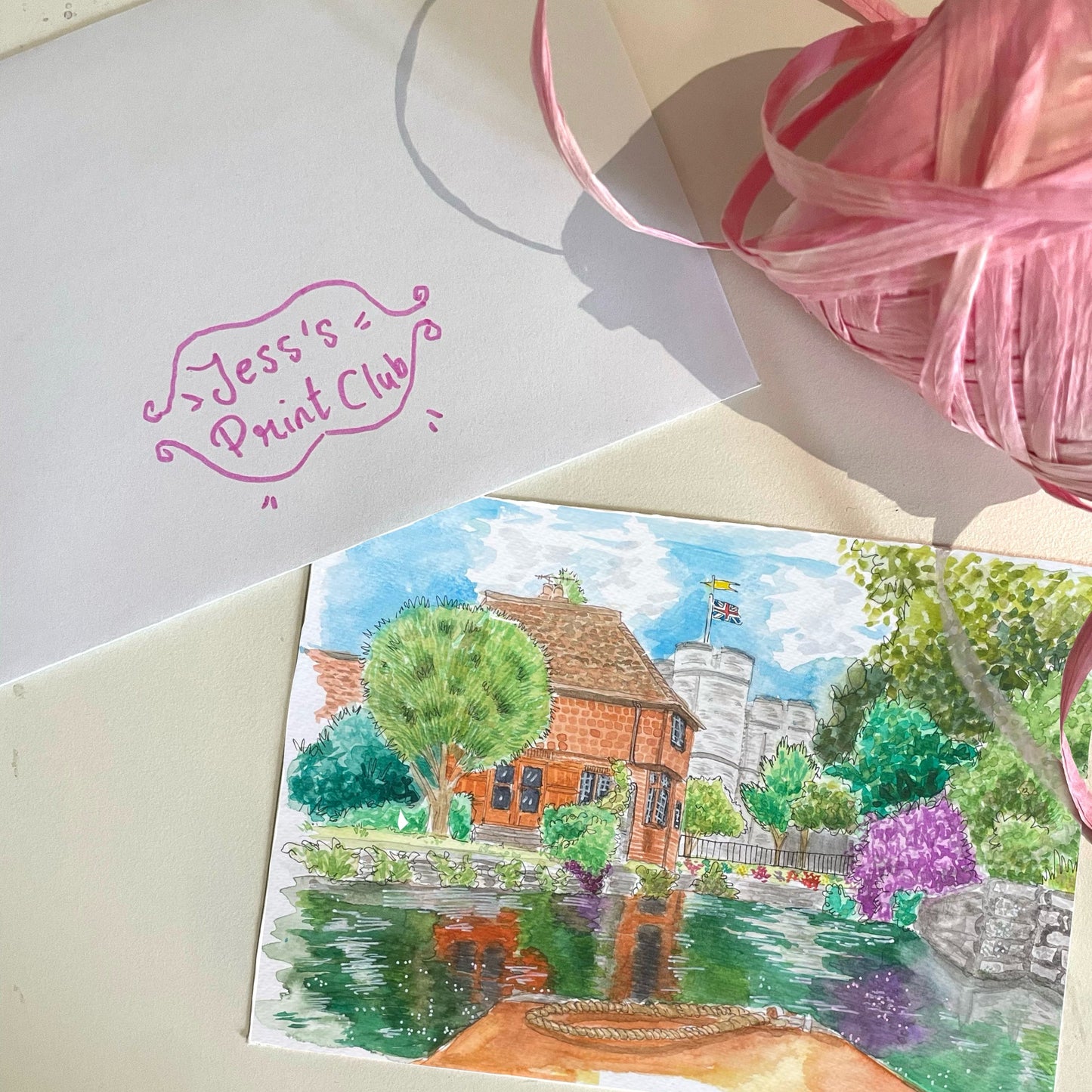 Postcard and sticker - Canterbury