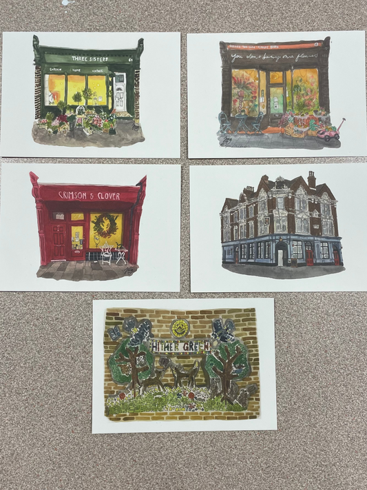 Hither green 5 postcard pack