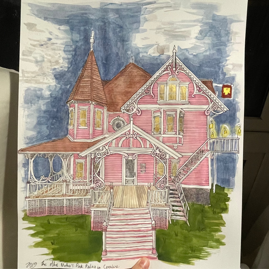 Coraline Other Mothers Pink palace Original. 11.7 x 16.5 inch
