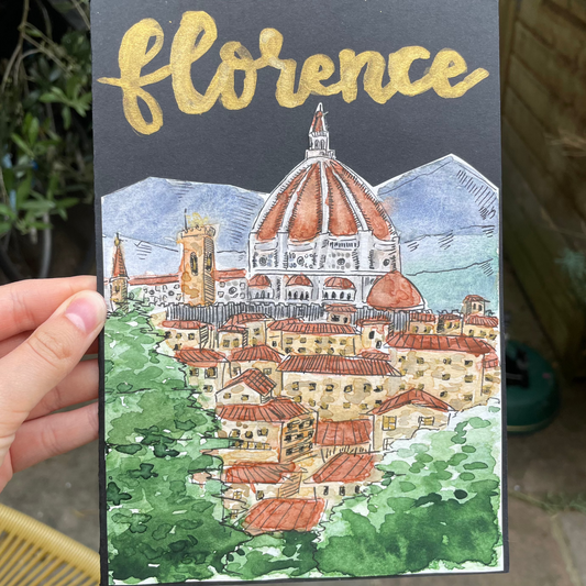 Florence Italy Print, 5.8 x 8.3 in