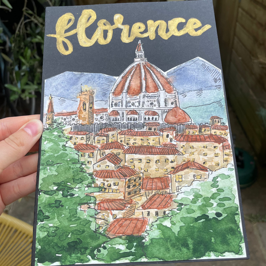 Florence Italy Print, 5.8 x 8.3 in