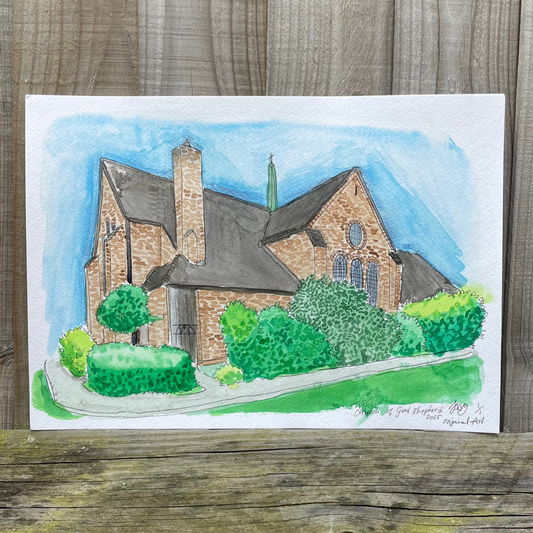 Church of the Good shepherd Original 1/2, 8.3 x 11.7 in