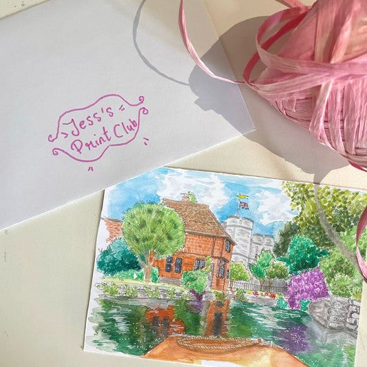 Postcard and sticker - Canterbury